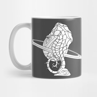 Space Seahorse Outline Mug